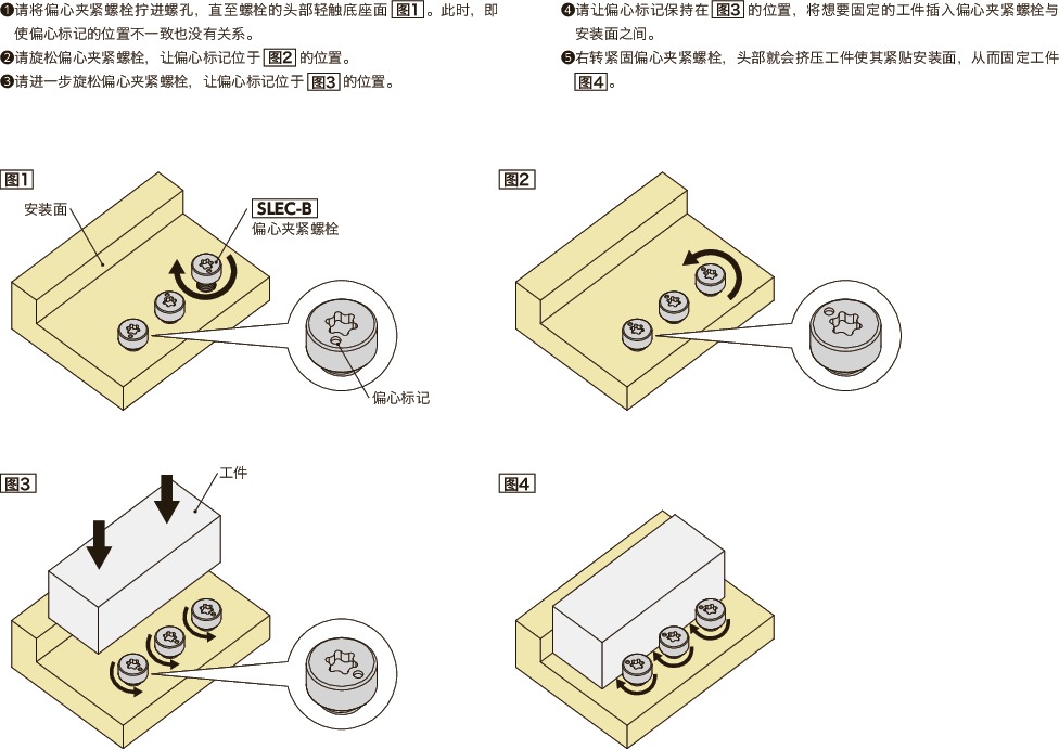 SLEC-B偏心夹紧螺栓（带基准面型、四氧化三铁保护膜）